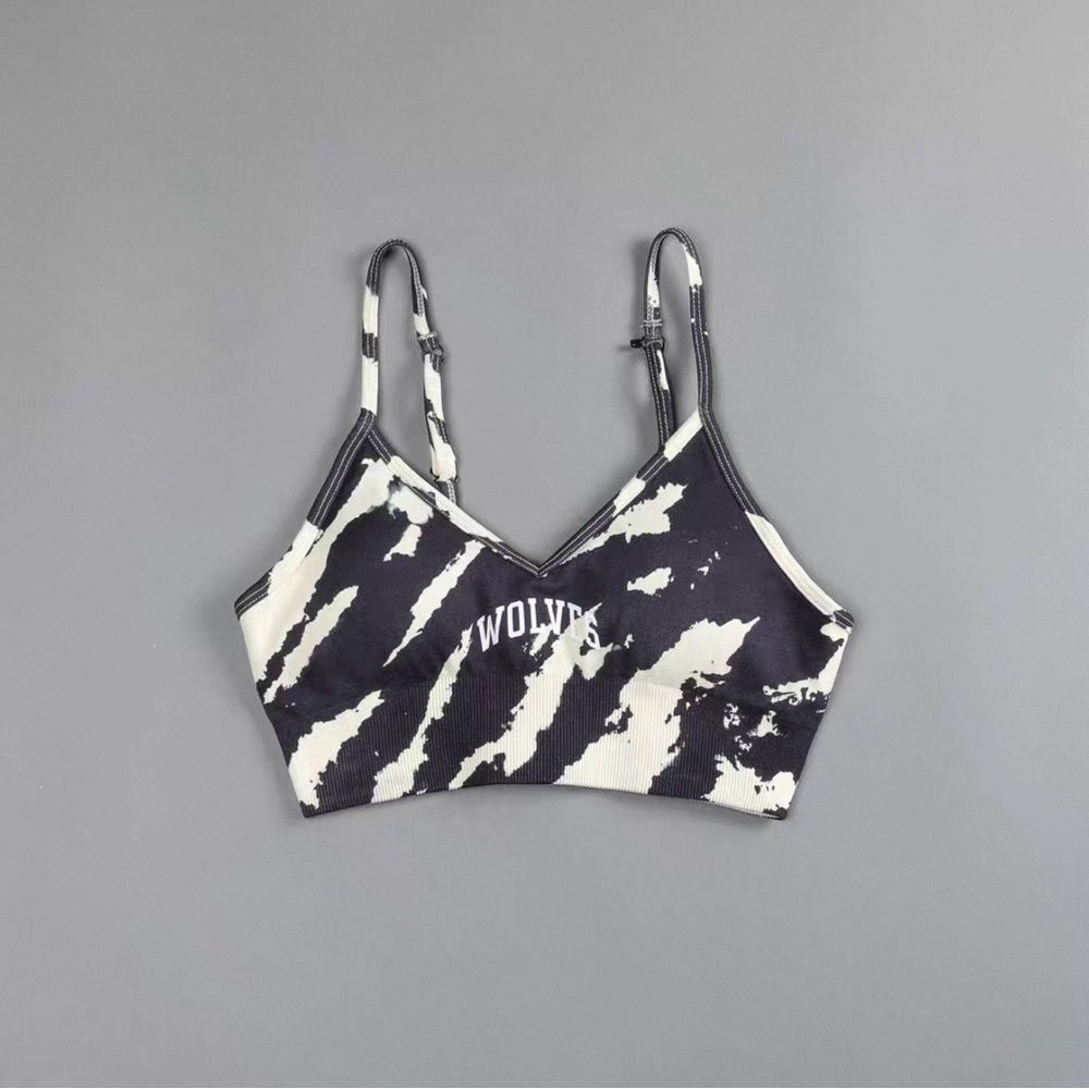 WOLF Black and White Sports Bra